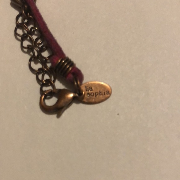 Lia Sophia Pink Cord Pendant Necklace - Picture 2 of 6